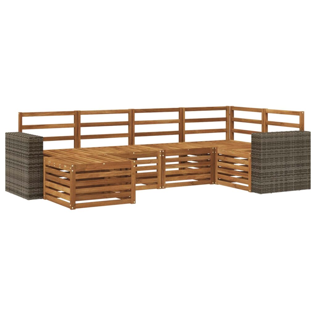 Kulmasohvasetti 6 pcs Luonnollinen