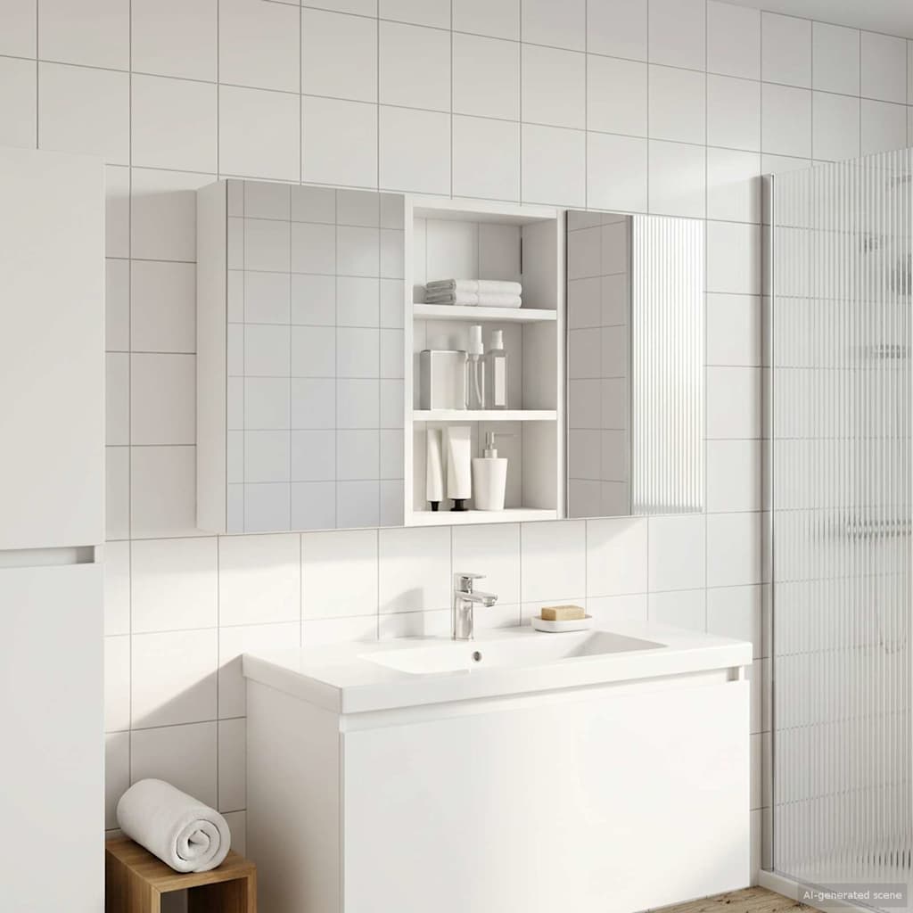 Kylpyhuoneen kaappisetti 3 pcs 90 x 10,5 x 50 cm Tekninen puu