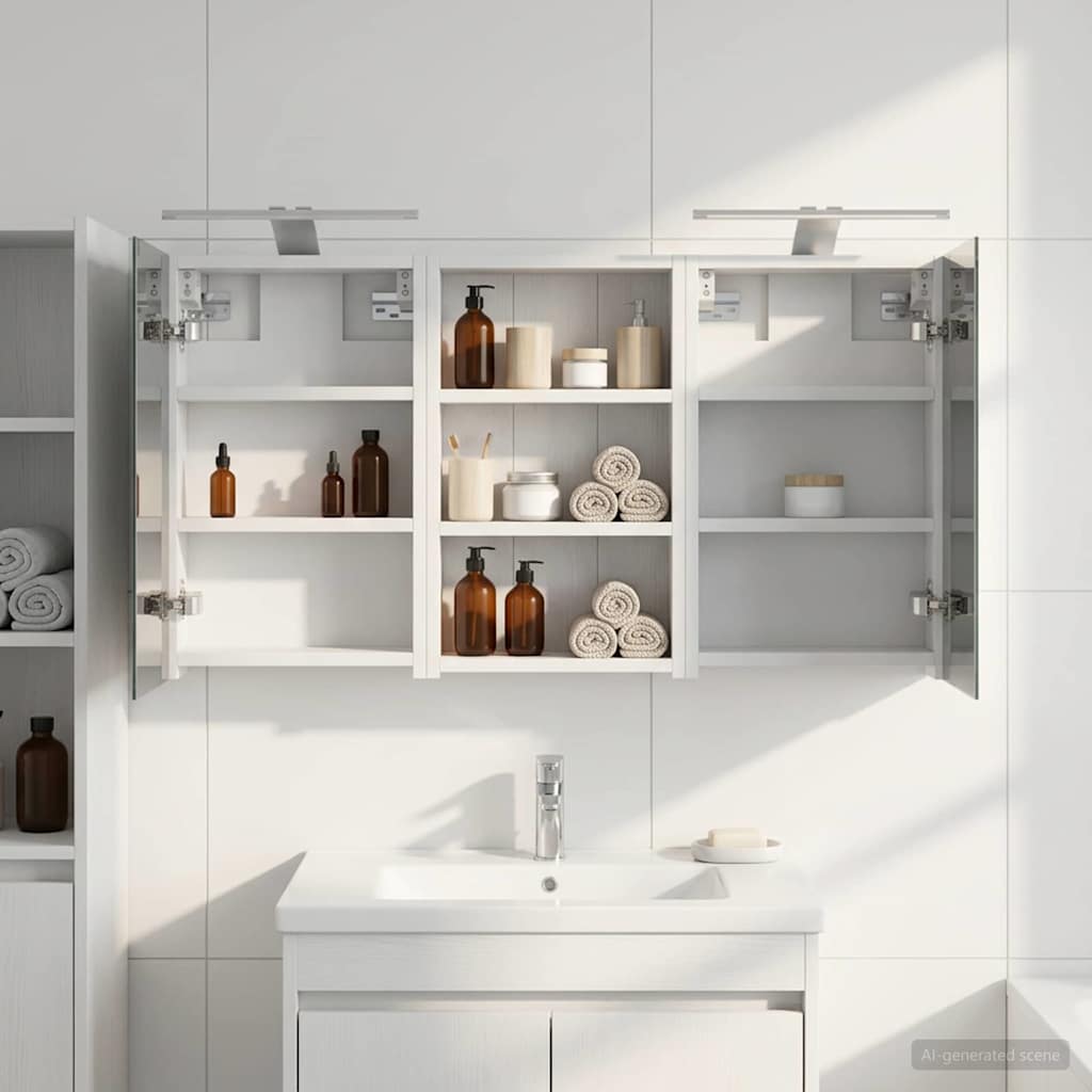 Kylpyhuoneen kaappisetti 3 pcs 90 x 10,5 x 50 cm Tekninen puu