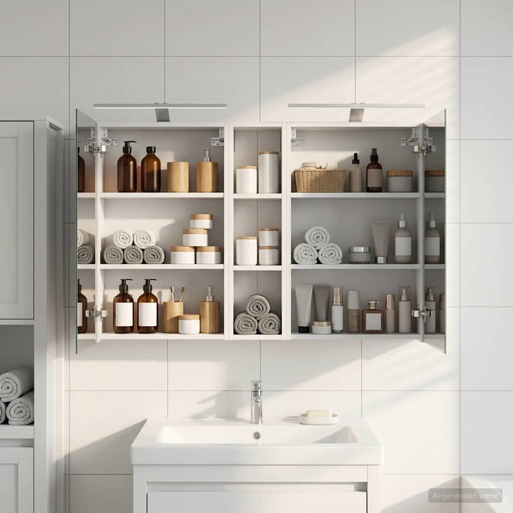 Kylpyhuoneen kaappisetti 3 pcs 120 x 14,5 x 70 cm Tekninen puu