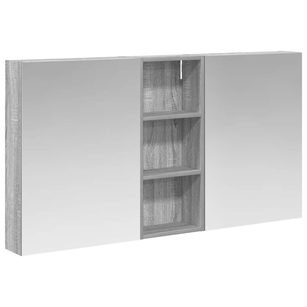 Kylpyhuoneen kaappisetti 3 pcs 130 x 14,5 x 70 cm Tekninen puu