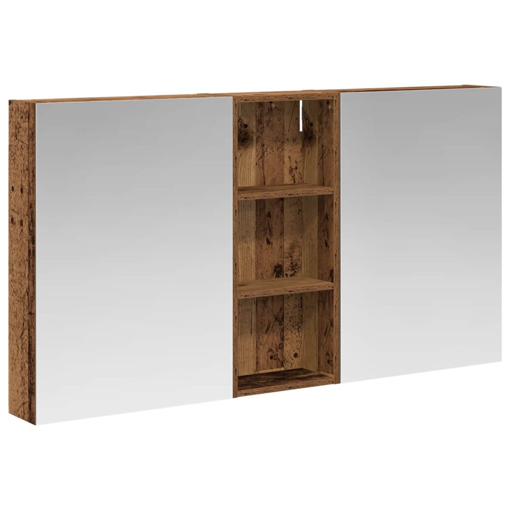 Kylpyhuoneen kaappisetti 3 pcs 130 x 14,5 x 70 cm Tekninen puu