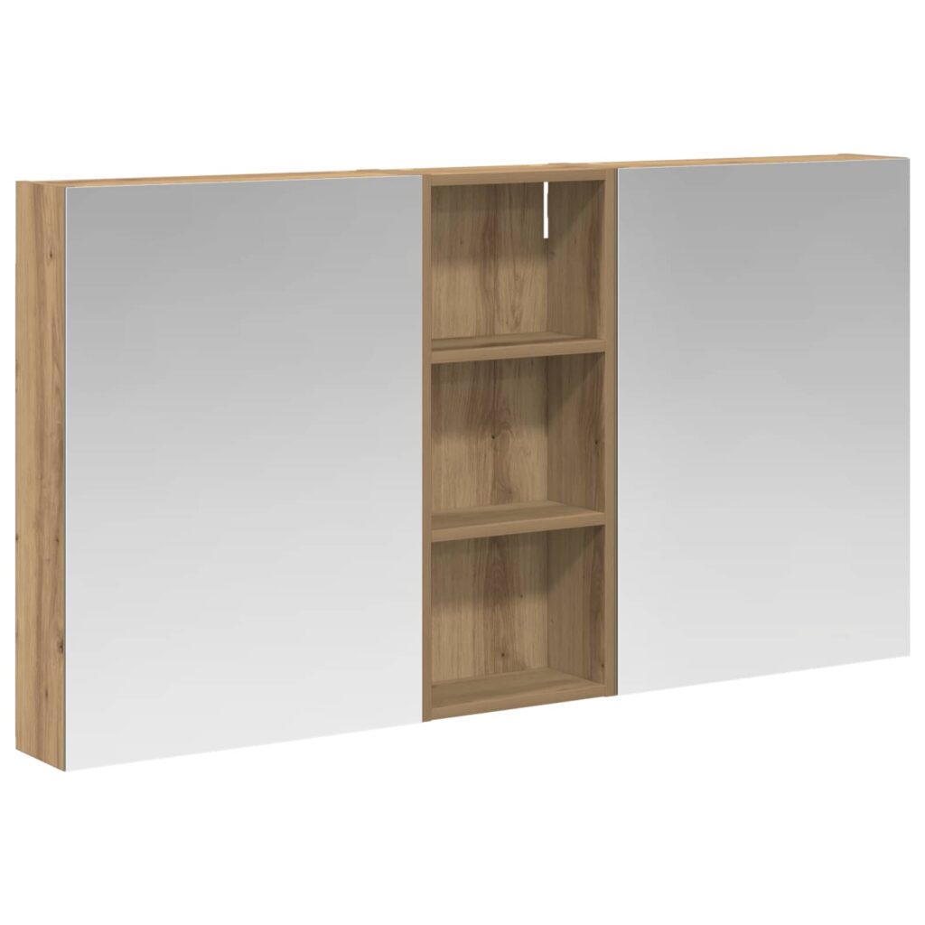 Kylpyhuoneen kaappisetti 3 pcs 130 x 14,5 x 70 cm Tekninen puu