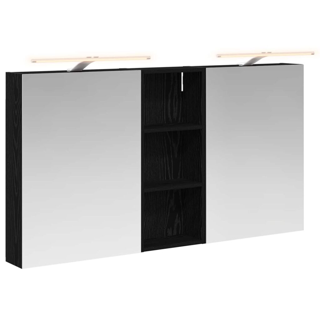 Kylpyhuoneen kaappisetti 3 pcs 130 x 14,5 x 70 cm Tekninen puu