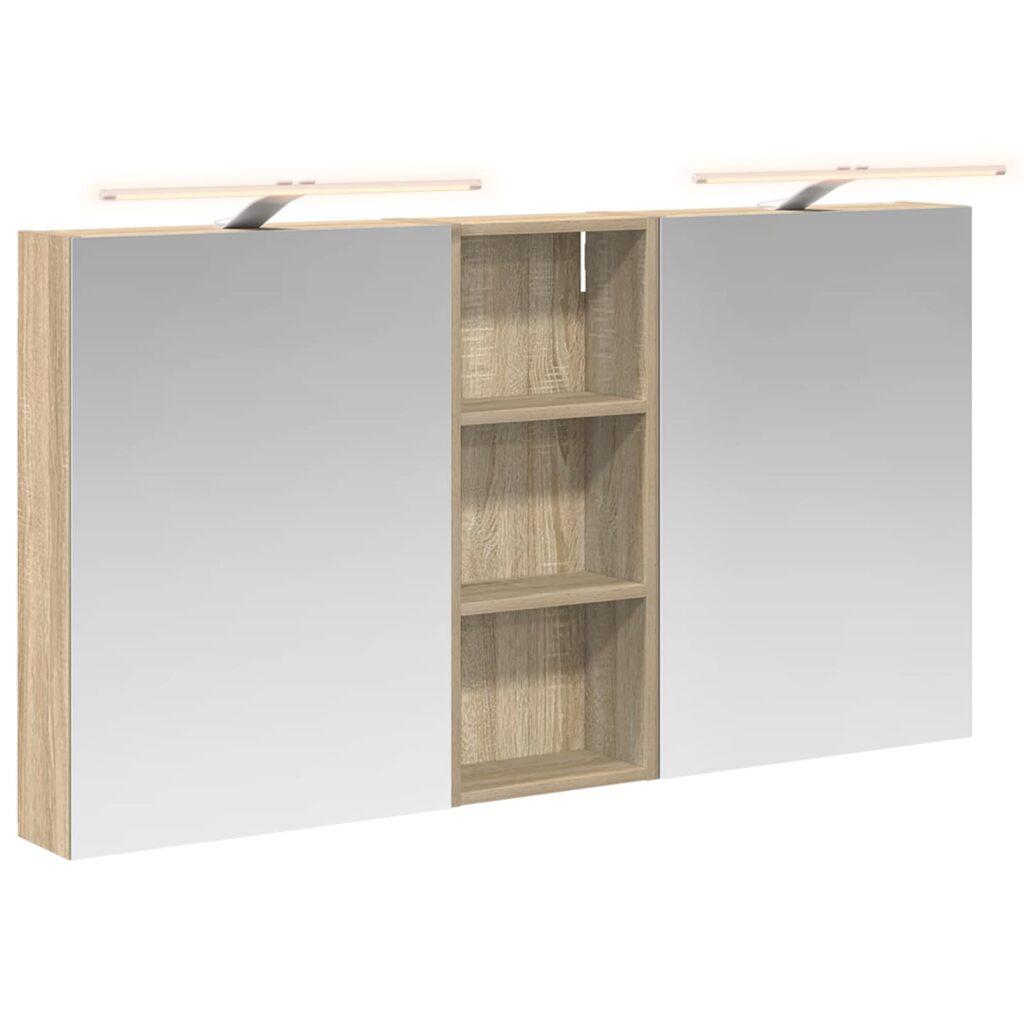 Kylpyhuoneen kaappisetti 3 pcs 130 x 14,5 x 70 cm Tekninen puu