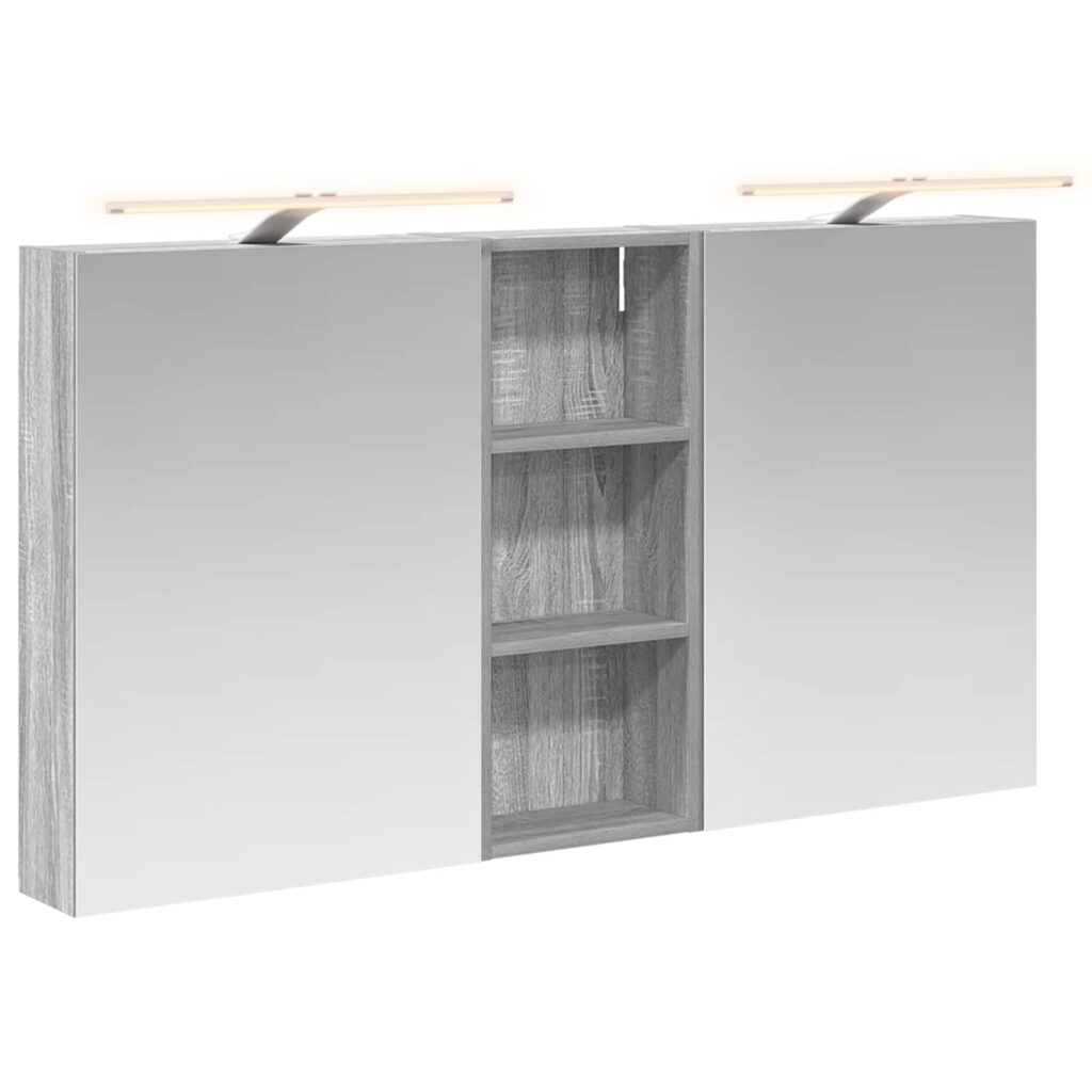 Kylpyhuoneen kaappisetti 3 pcs 130 x 14,5 x 70 cm Tekninen puu