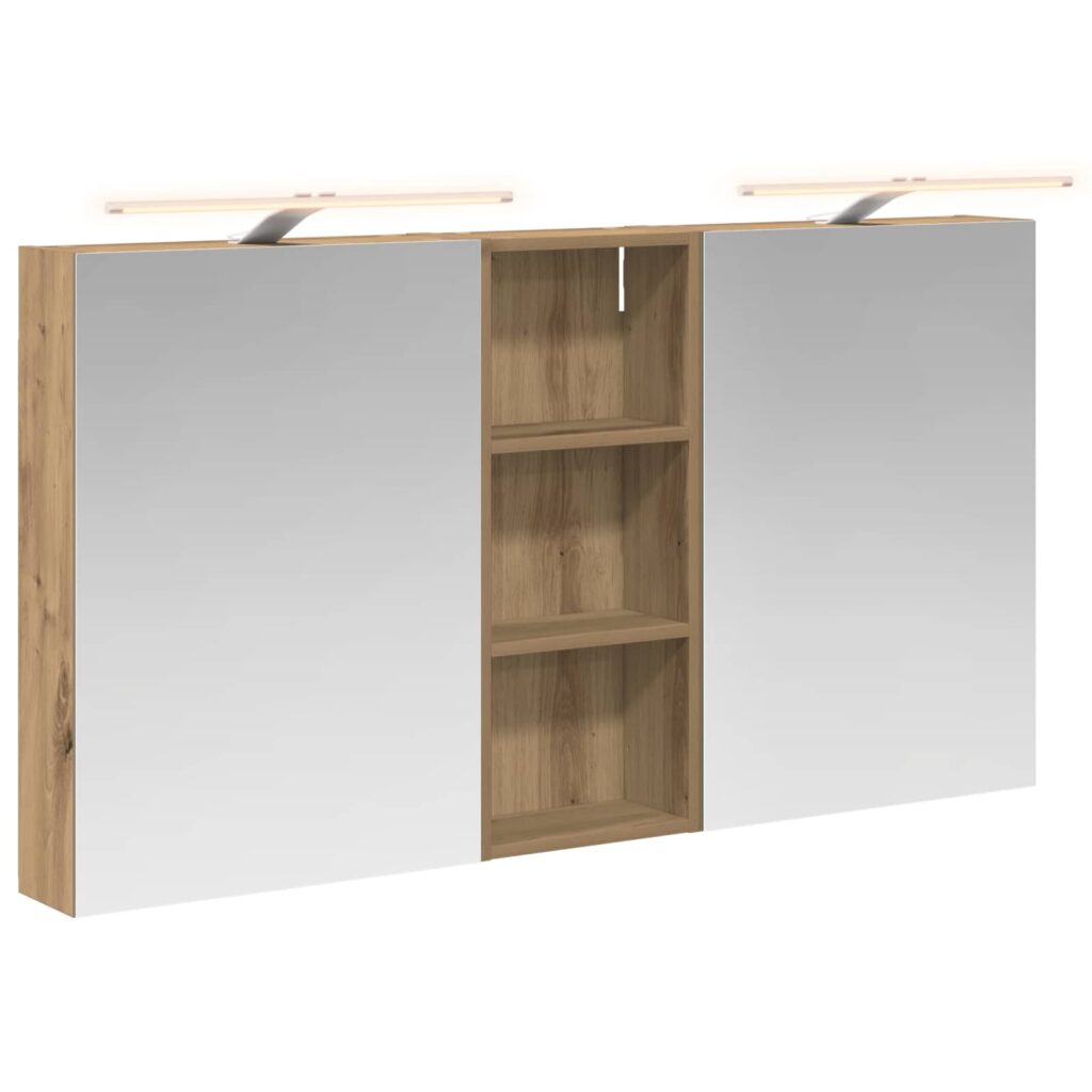 Kylpyhuoneen kaappisetti 3 pcs 130 x 14,5 x 70 cm Tekninen puu