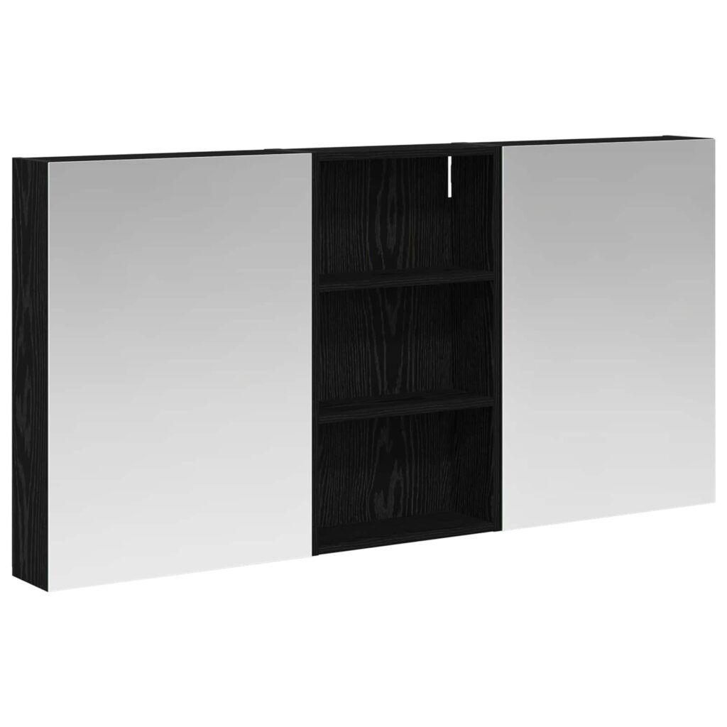 Kylpyhuoneen kaappisetti 3 pcs 140 x 14,5 x 70 cm Tekninen puu