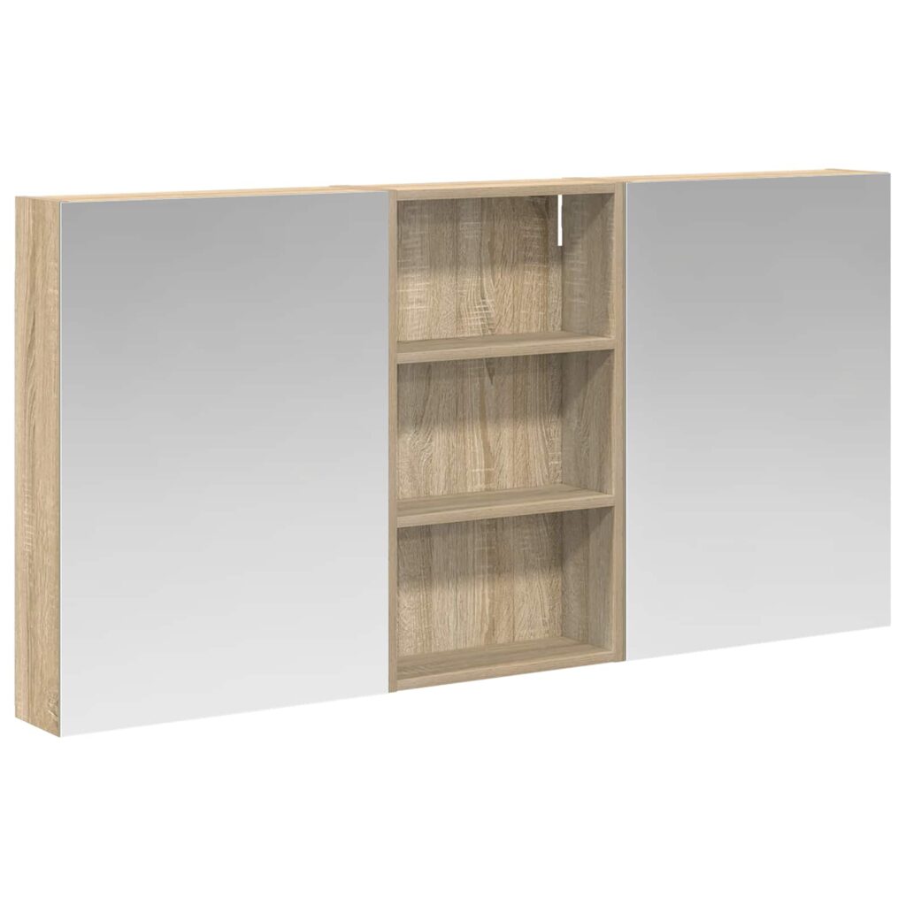 Kylpyhuoneen kaappisetti 3 pcs 140 x 14,5 x 70 cm Tekninen puu