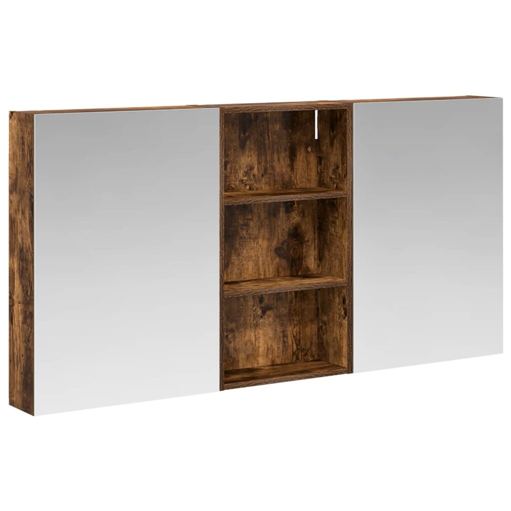 Kylpyhuoneen kaappisetti 3 pcs 140 x 14,5 x 70 cm Tekninen puu