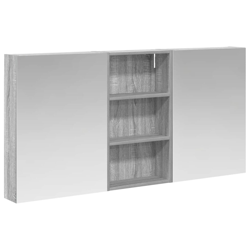 Kylpyhuoneen kaappisetti 3 pcs 140 x 14,5 x 70 cm Tekninen puu