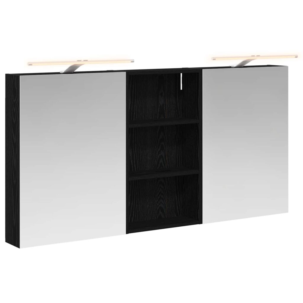 Kylpyhuoneen kaappisetti 3 pcs 140 x 14,5 x 70 cm Tekninen puu