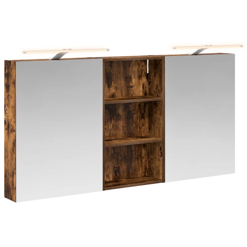 Kylpyhuoneen kaappisetti 3 pcs 140 x 14,5 x 70 cm Tekninen puu