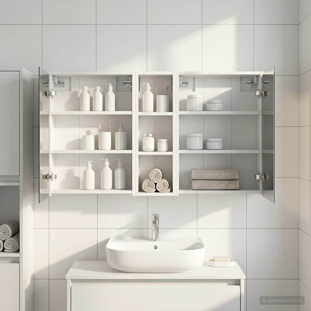 Kylpyhuoneen kaappisetti 3 pcs 106 x 16 x 62,5 cm Tekninen puu