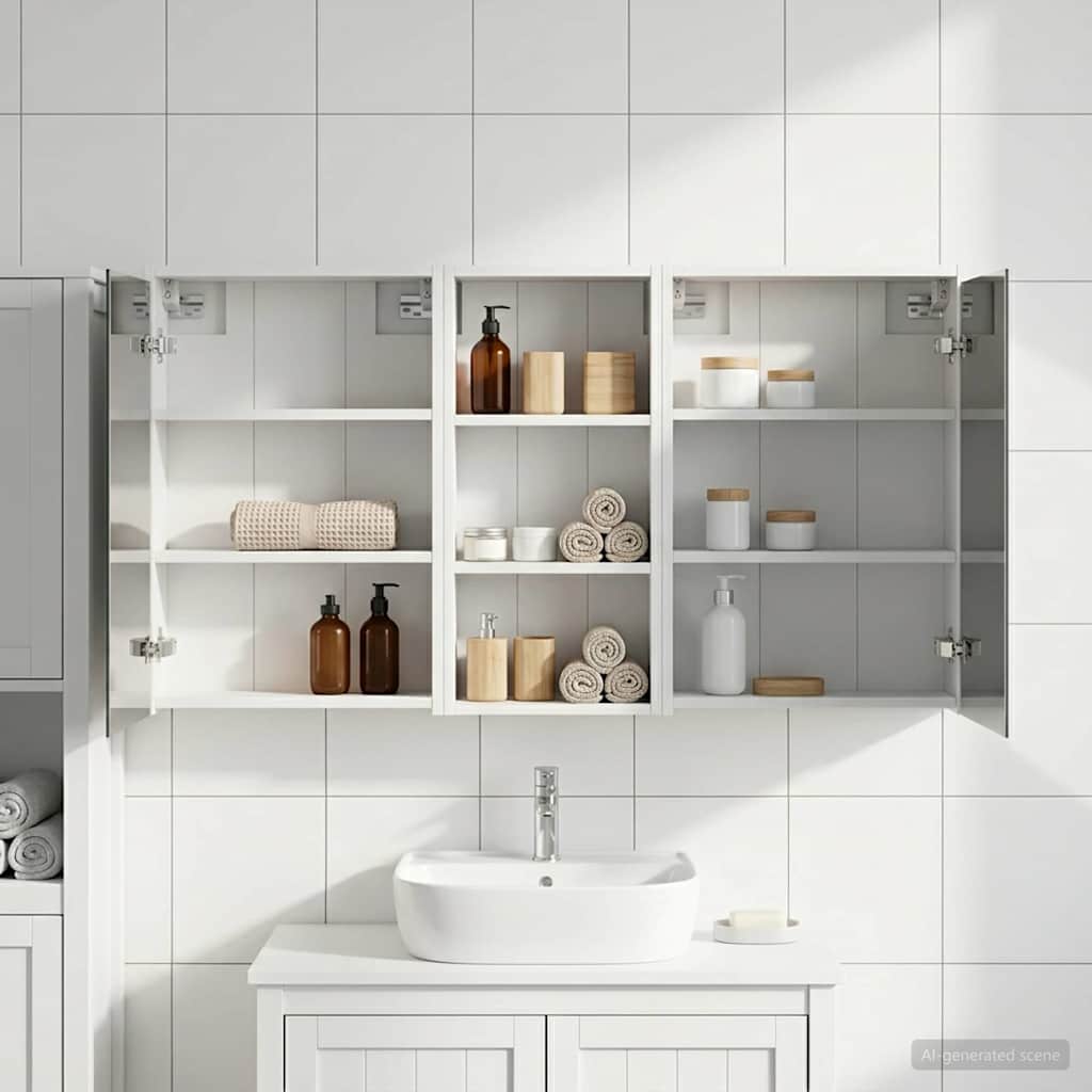 Kylpyhuoneen kaappisetti 3 pcs 116 x 16 x 62,5 cm Tekninen puu