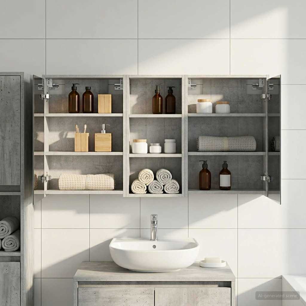 Kylpyhuoneen kaappisetti 3 pcs 116 x 16 x 62,5 cm Tekninen puu