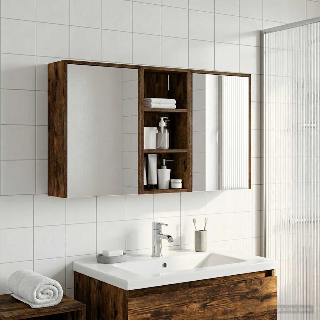 Kylpyhuoneen kaappisetti 3 pcs 116 x 16 x 62,5 cm Tekninen puu