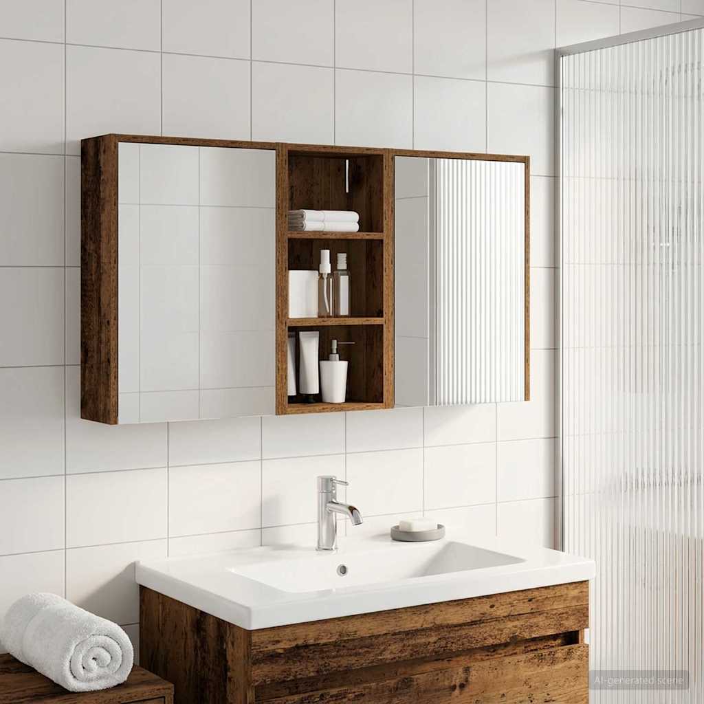 Kylpyhuoneen kaappisetti 3 pcs 116 x 16 x 62,5 cm Tekninen puu