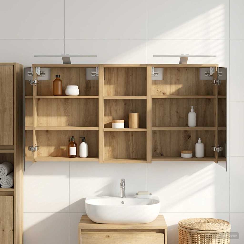 Kylpyhuoneen kaappisetti 3 pcs 116 x 16 x 62,5 cm Tekninen puu