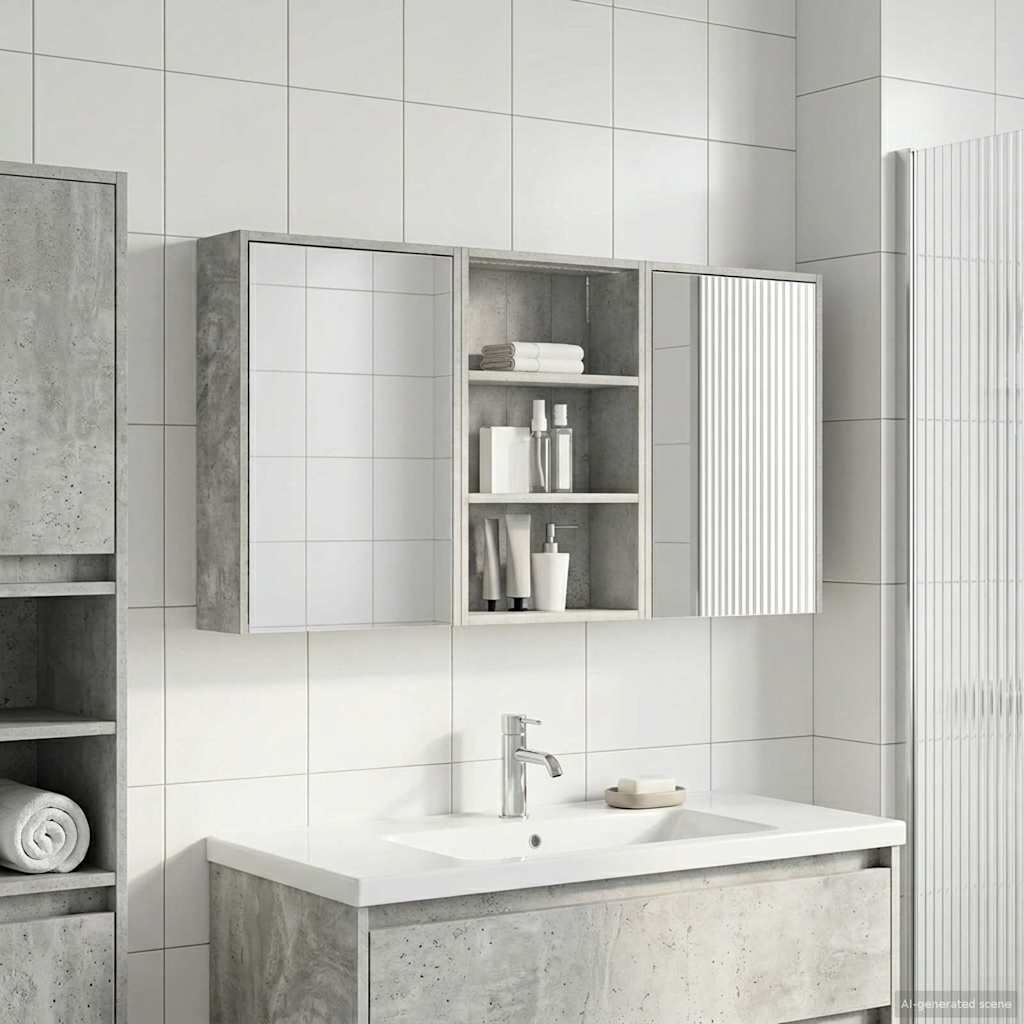 Kylpyhuoneen kaappisetti 3 pcs 126 x 16 x 62.5 cm Tekninen puu