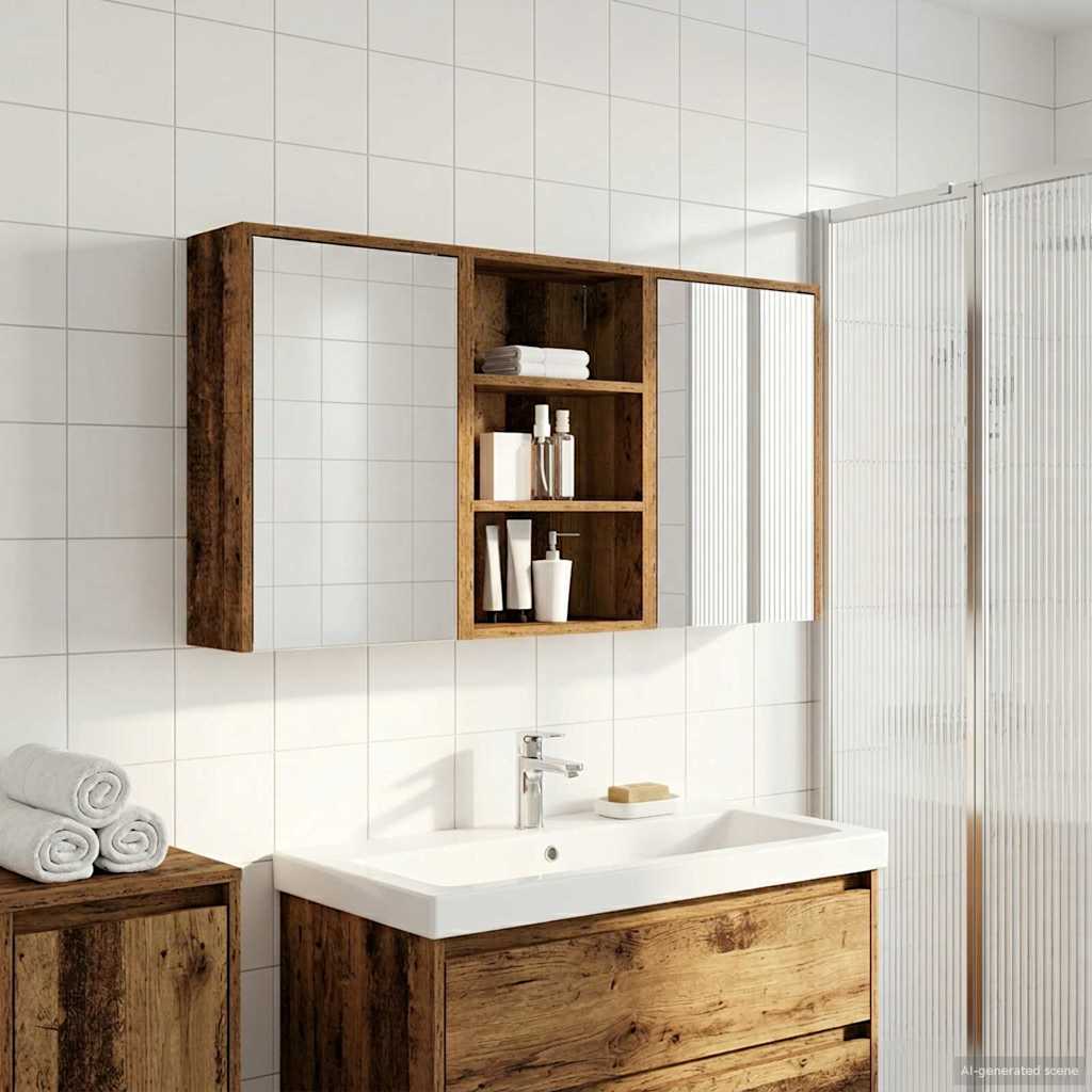 Kylpyhuoneen kaappisetti 3 pcs 126 x 16 x 62.5 cm Tekninen puu