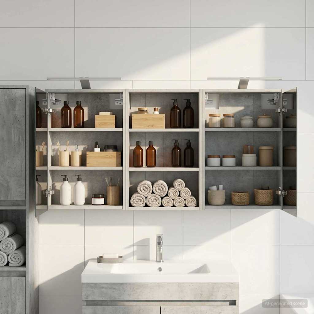 Kylpyhuoneen kaappisetti 3 pcs 126 x 16 x 62.5 cm Tekninen puu