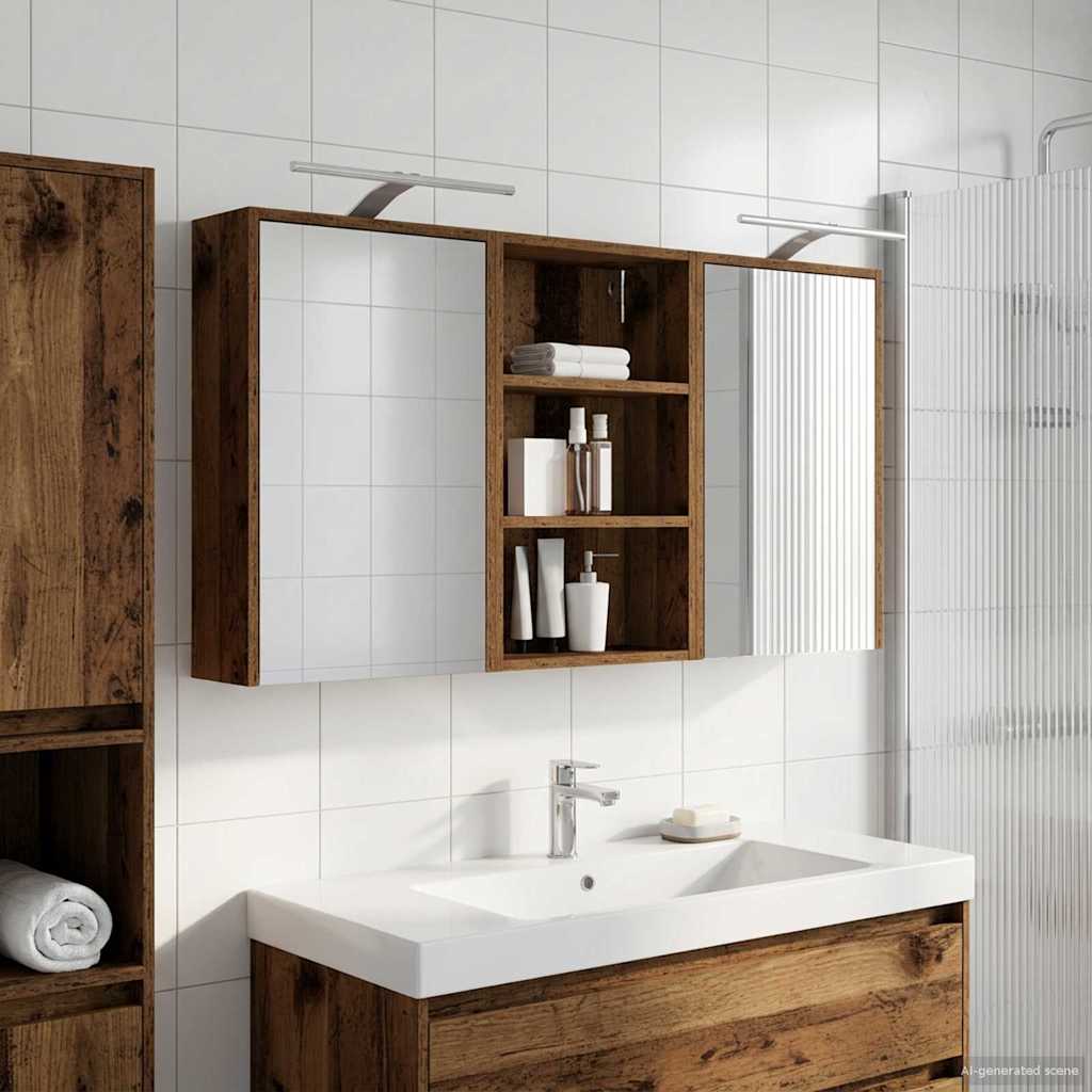 Kylpyhuoneen kaappisetti 3 pcs 126 x 16 x 62.5 cm Tekninen puu