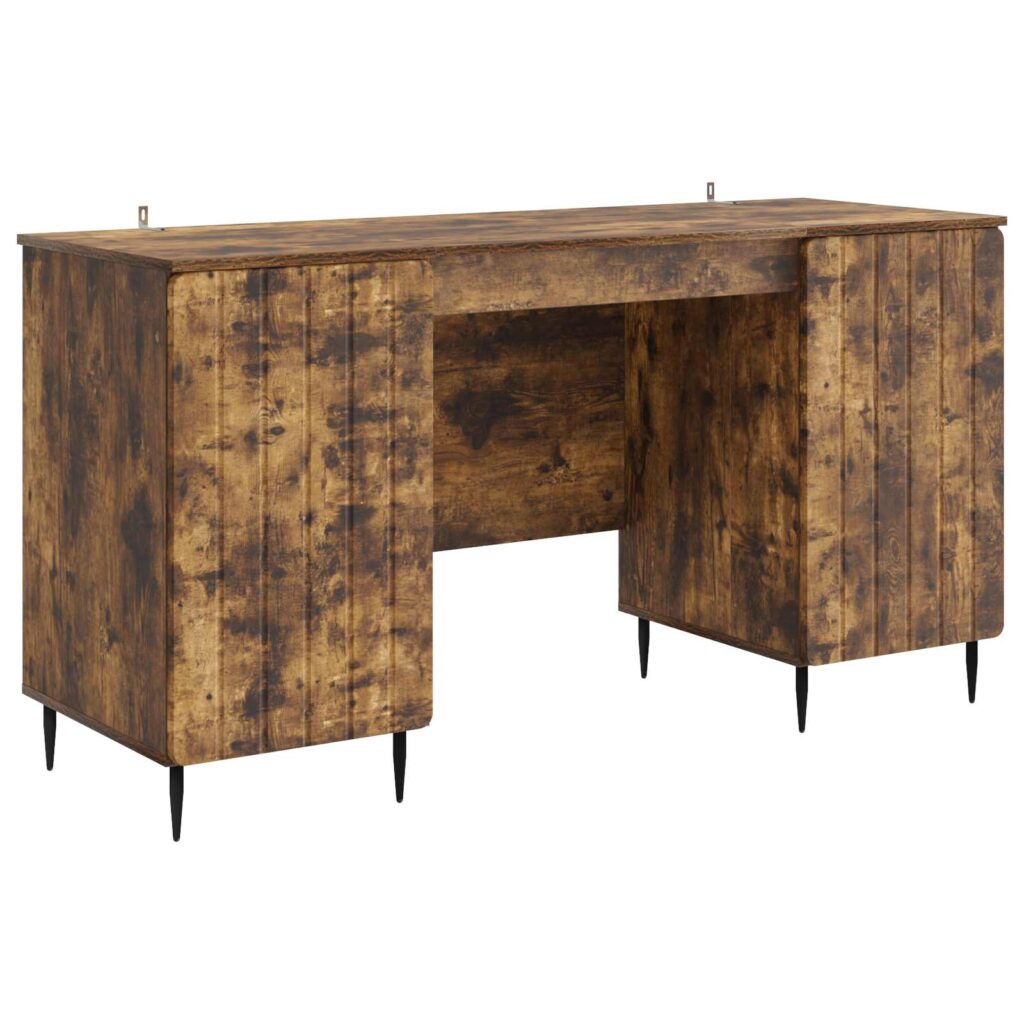 Pöytä hyllyllä ovella Savutammi 142,5 x 50 x 75 cm Tekninen puu