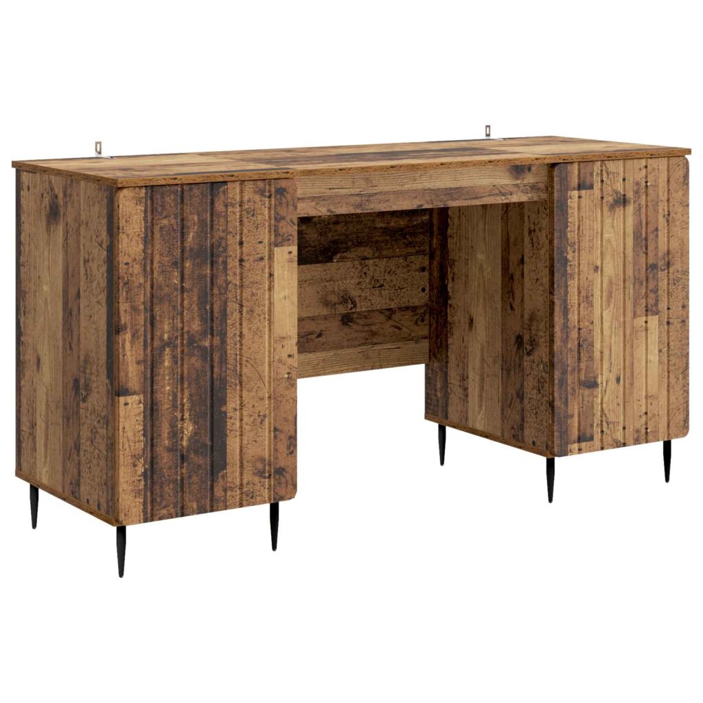 Pöytä hyllyllä ovella Vanha puu 142,5 x 50 x 75 cm Tekninen puu