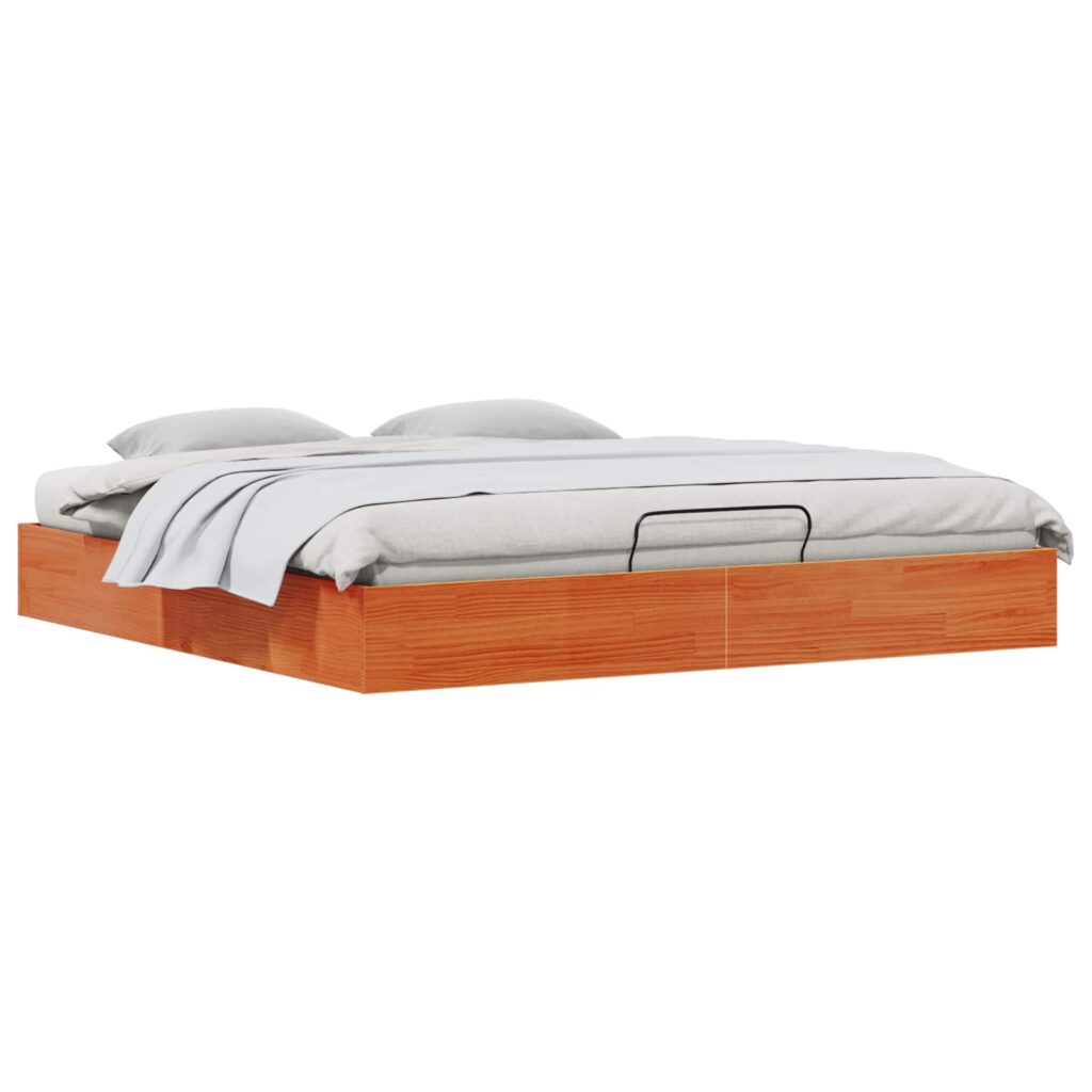 Rahi sängyn runko säilytystilalla Vahansävyinen Ruskea