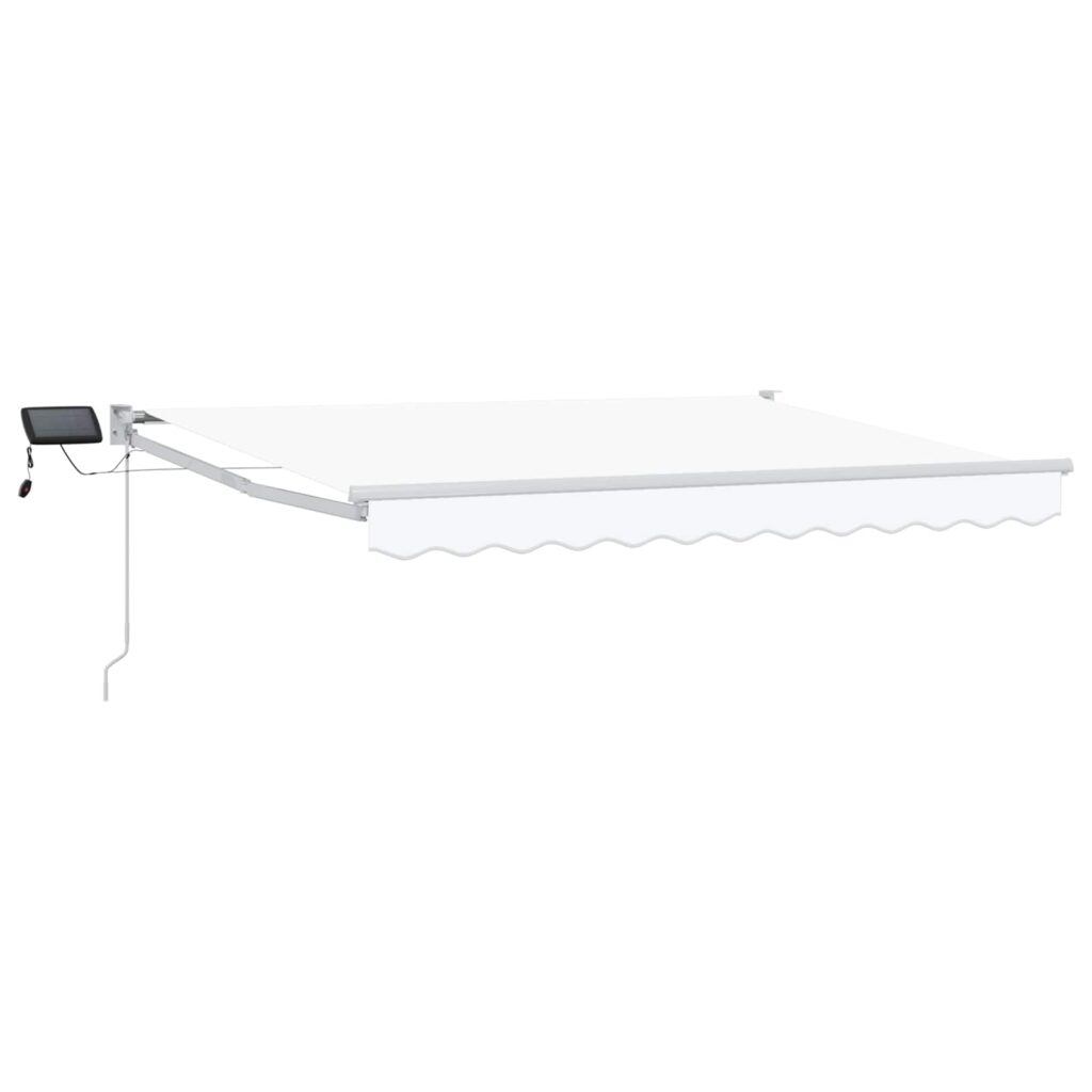 Käsikäyttöinen vetäytyvä markiisi LED-valoilla 2,5 x 2 m