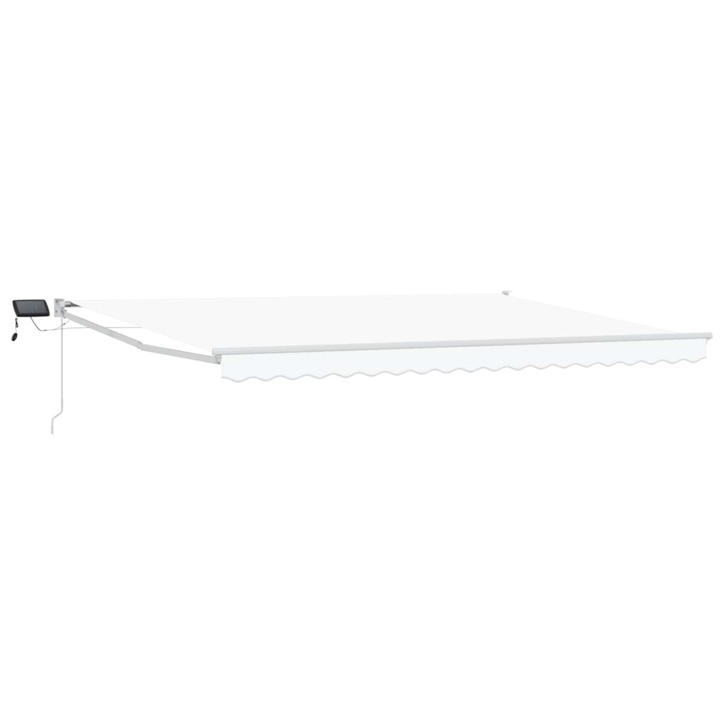 Käsikäyttöinen vetäytyvä markiisi LED-valoilla 5 x 3 m