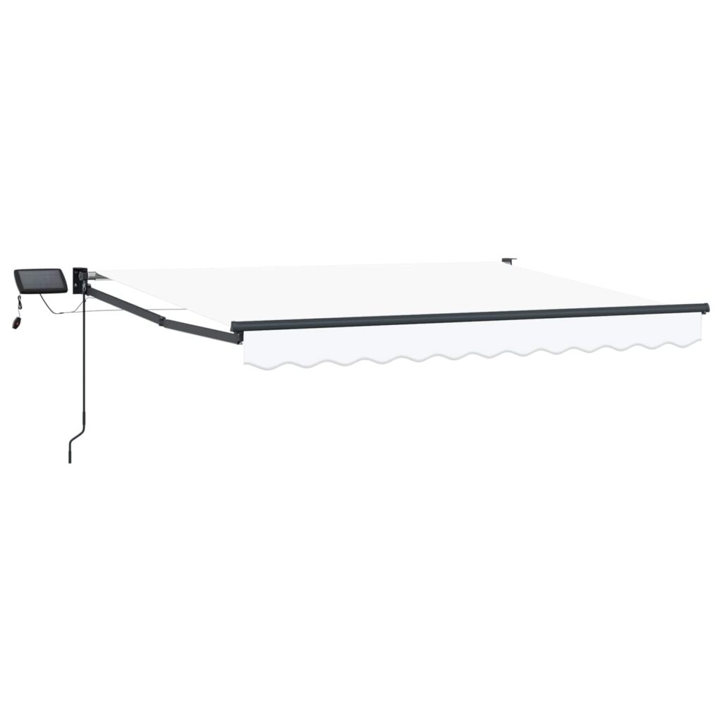 Käsikäyttöinen vetäytyvä markiisi LED-valoilla 2,5 x 2 m