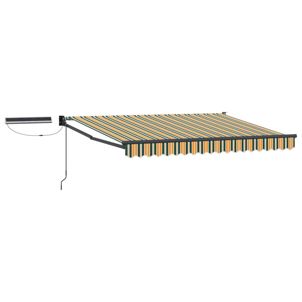 Sähkökäyttöinen Vedettävä Varjo Vihreä ja keltainen 2,5 x 2 m