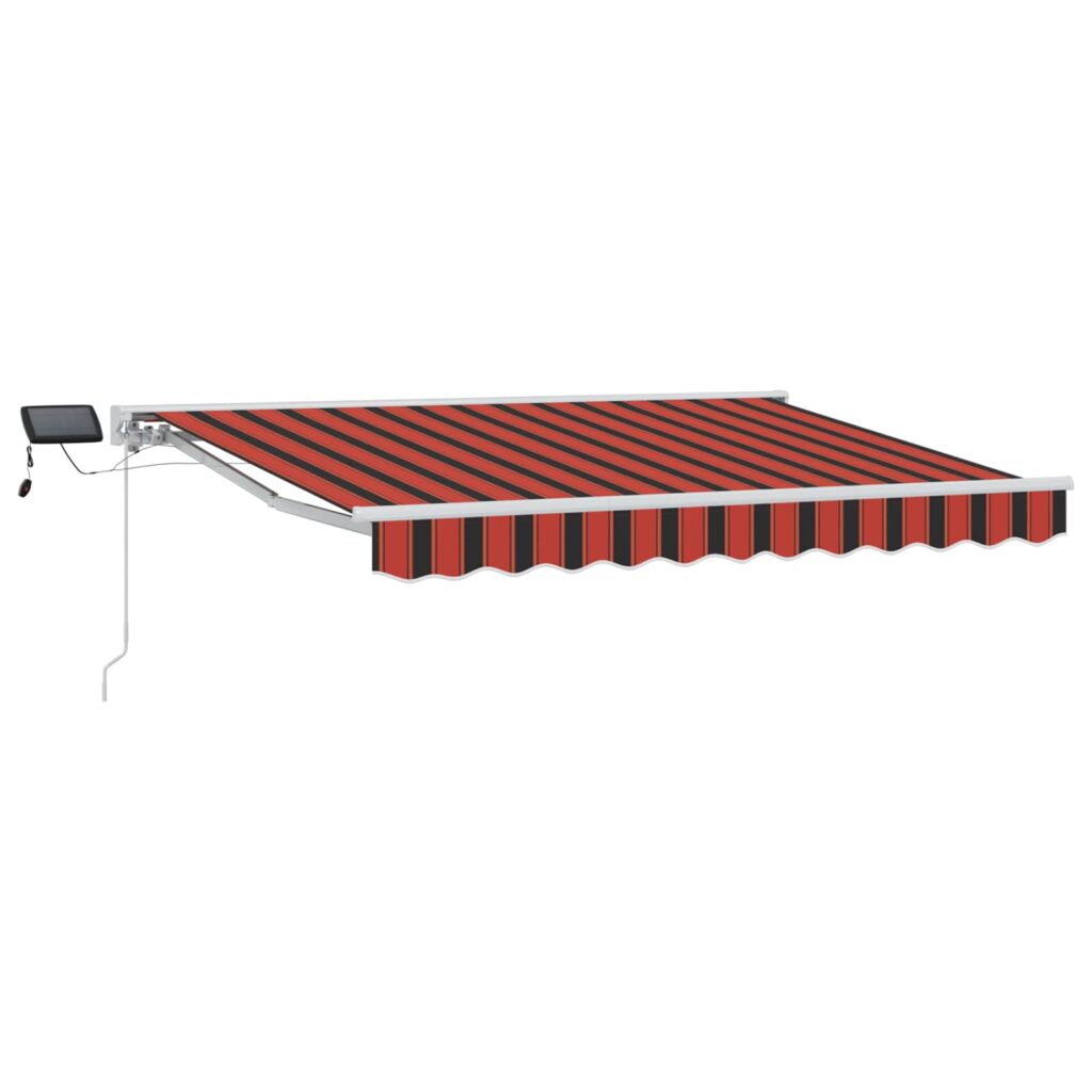 Manuaalinen markiisin runko LED-valoilla 3 x 2 m