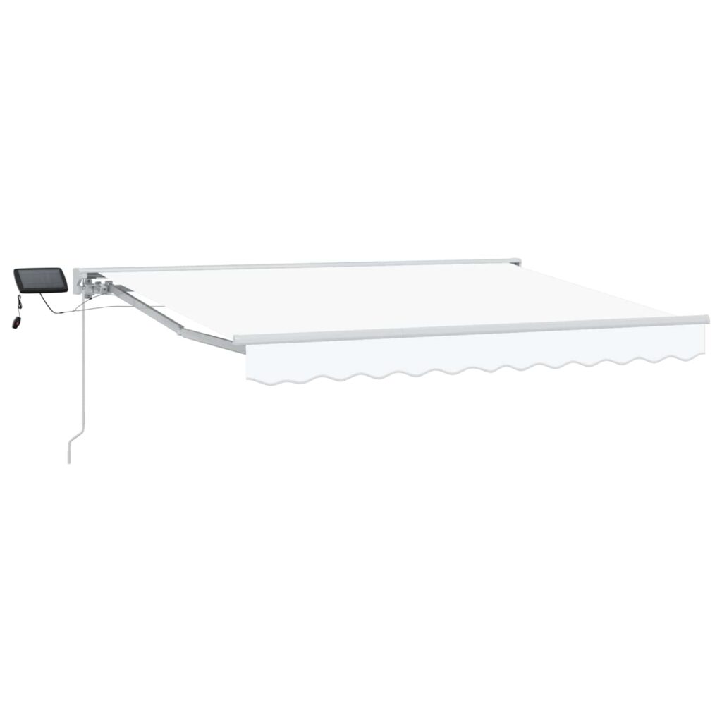 Manuaalinen markiisin runko LED-valoilla Valkoinen 3 x 2 m