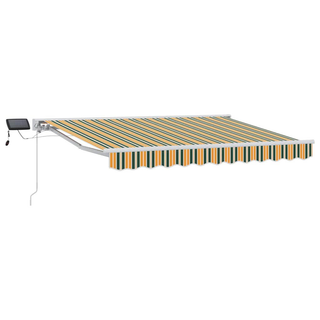 Manuaalinen markiisin runko LED-valoilla 3 x 2 m