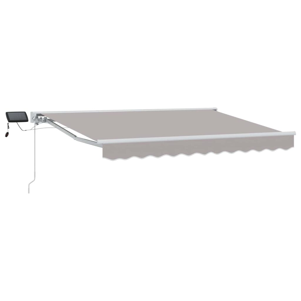 Manuaalinen markiisin runko LED-valoilla 3,5 x 2 m