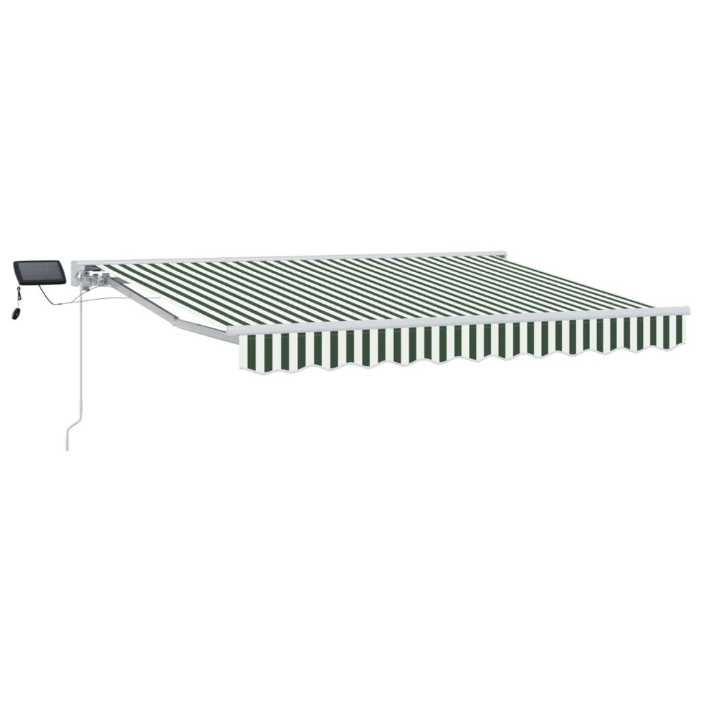 Manuaalinen markiisin runko LED-valoilla 3,5 x 2 m