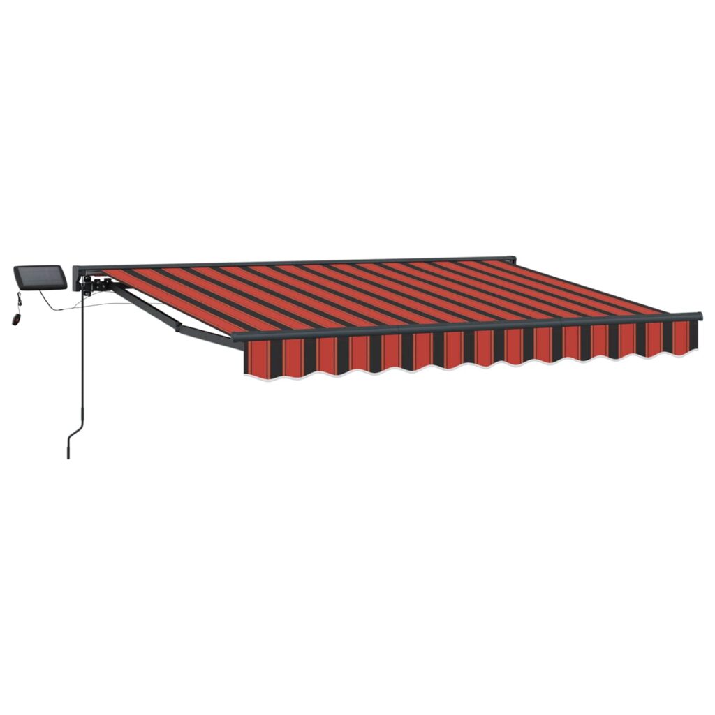 Manuaalinen markiisin runko LED-valoilla 3 x 2 m