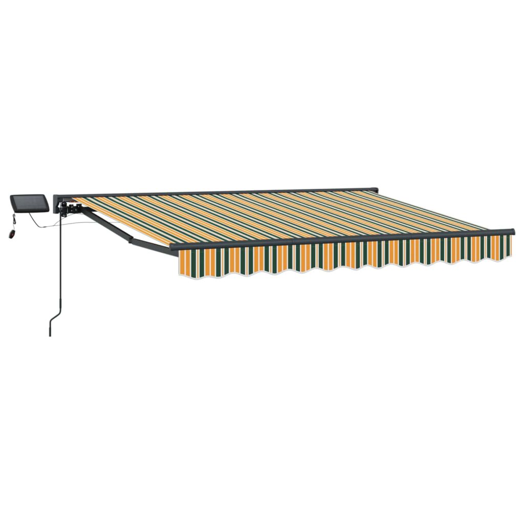 Manuaalinen markiisin runko LED-valoilla 3 x 2 m