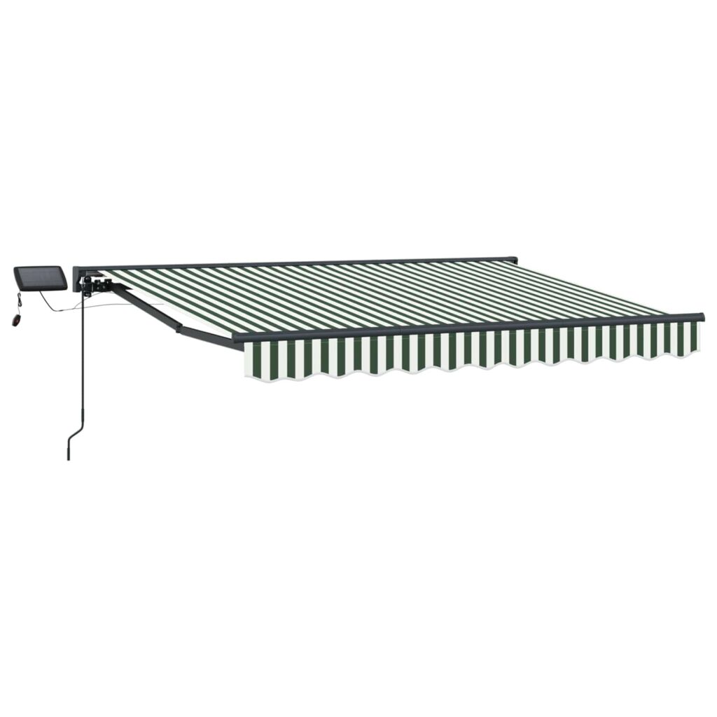 Manuaalinen markiisin runko LED-valoilla 3,5 x 2 m