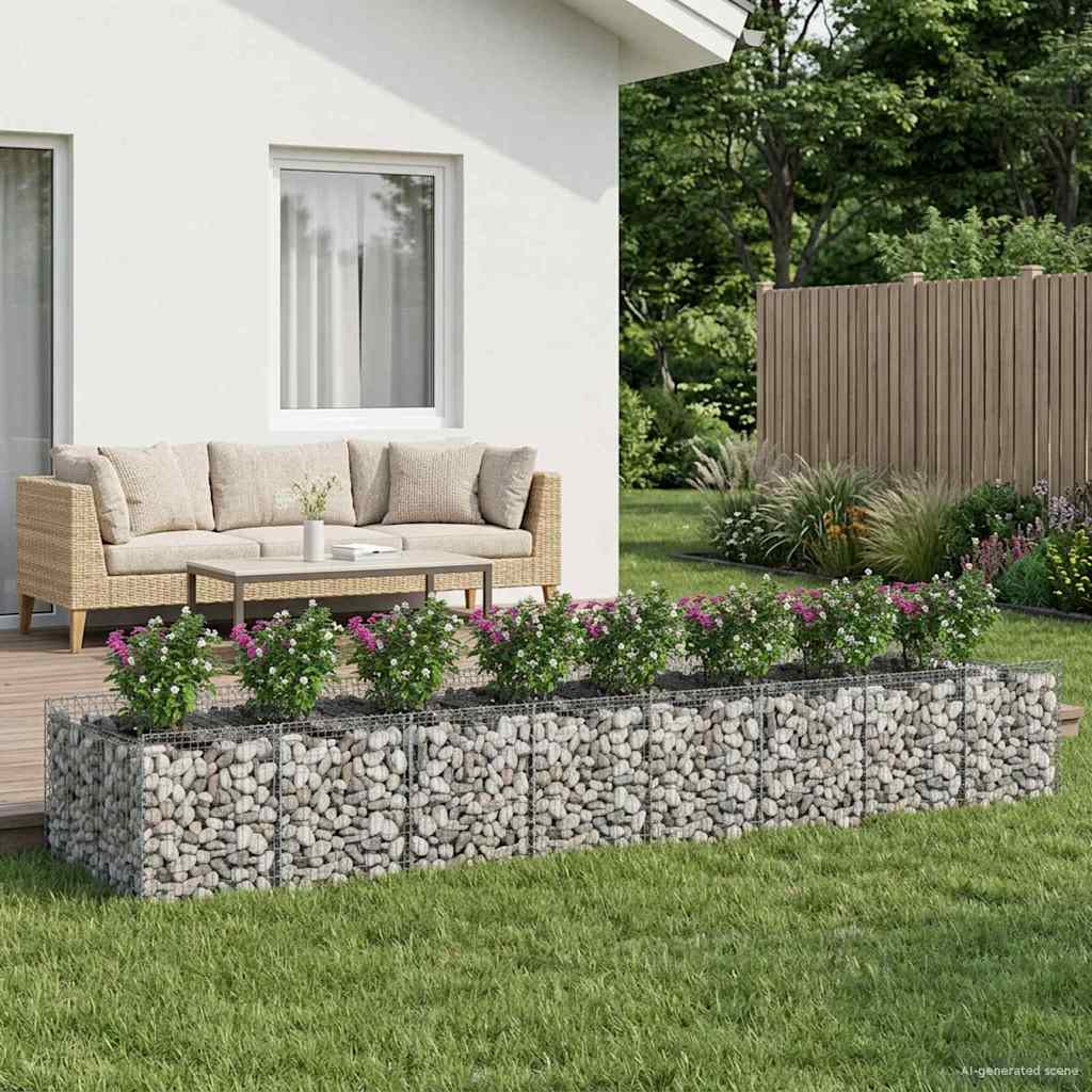 Gabion Kohotettu Peti 3 pcs Hopea