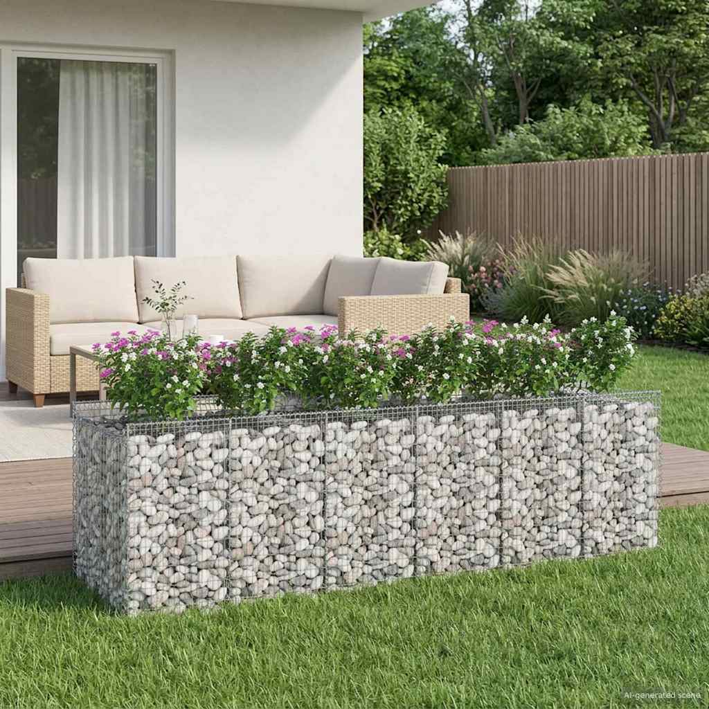Gabion Kohotettu Peti 3 pcs Hopea