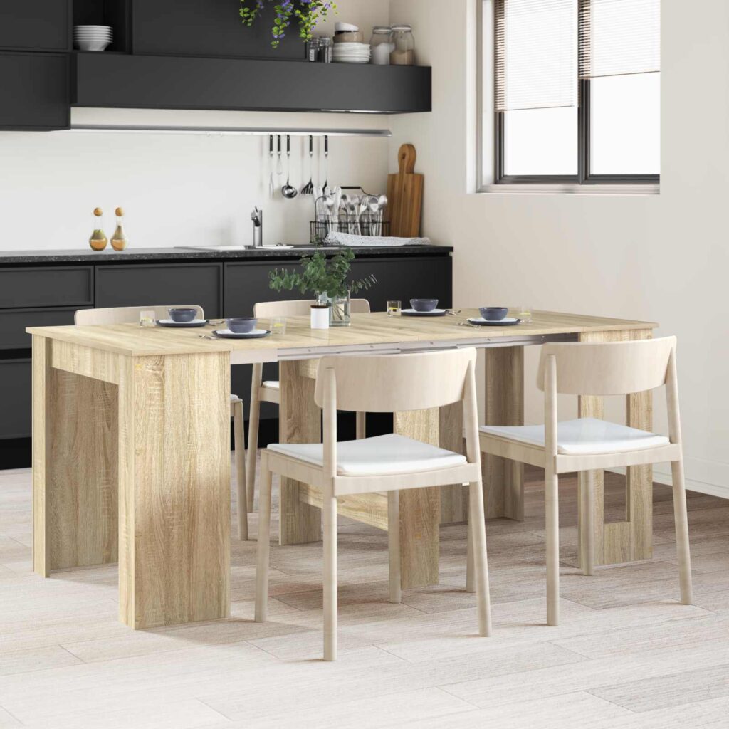 Ruokailupöytä 180 x 85 x 75 cm Tekninen puu Sonoma-tammi