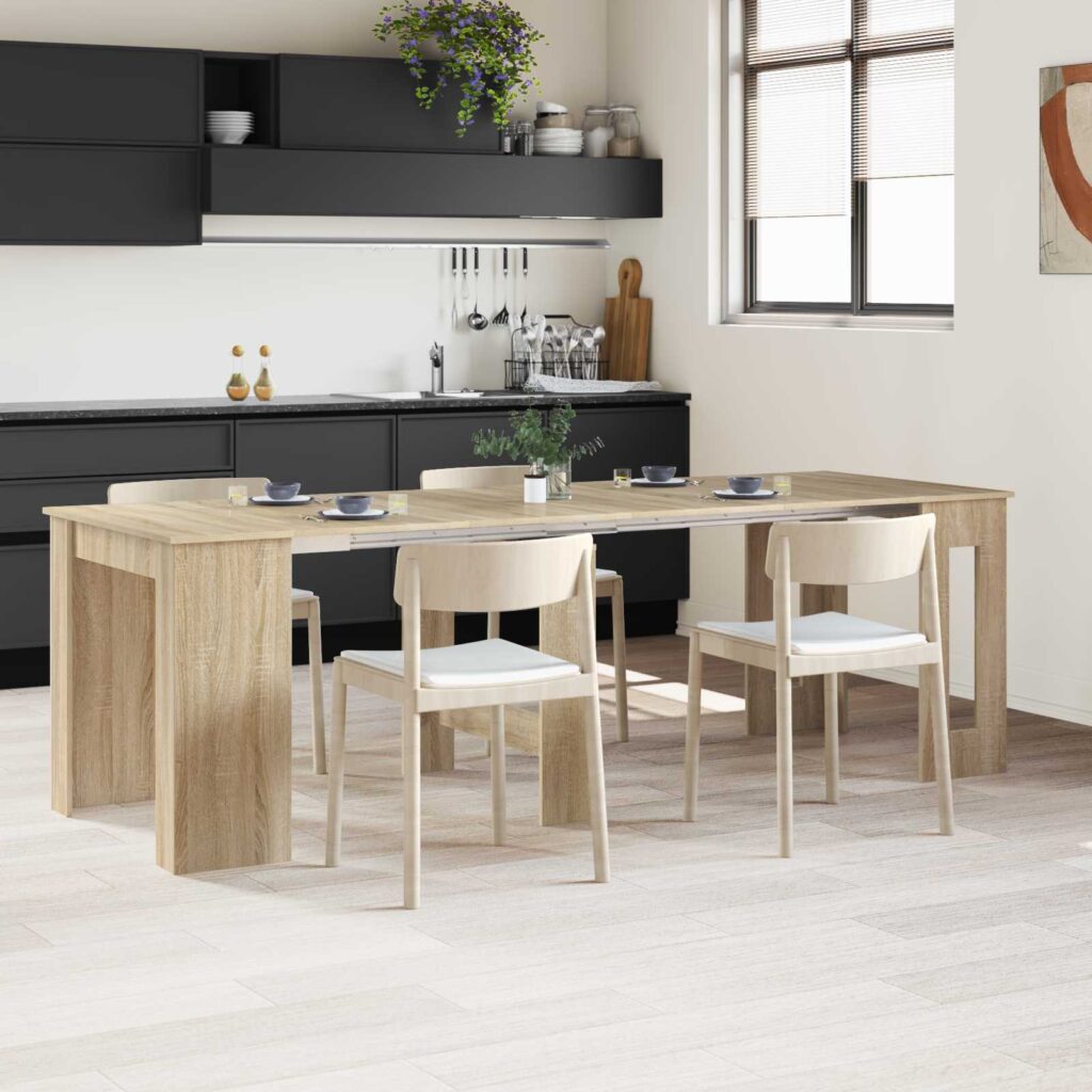 Ruokailupöytä 240 x 85 x 75 cm Tekninen puu Sonoma-tammi