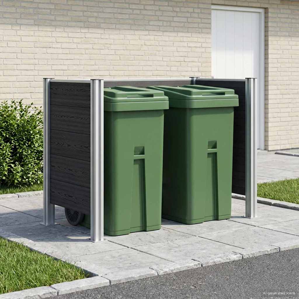 Roska-aitaus Harmaa 161 x 85 x 115 cm Alumiini ja WPC