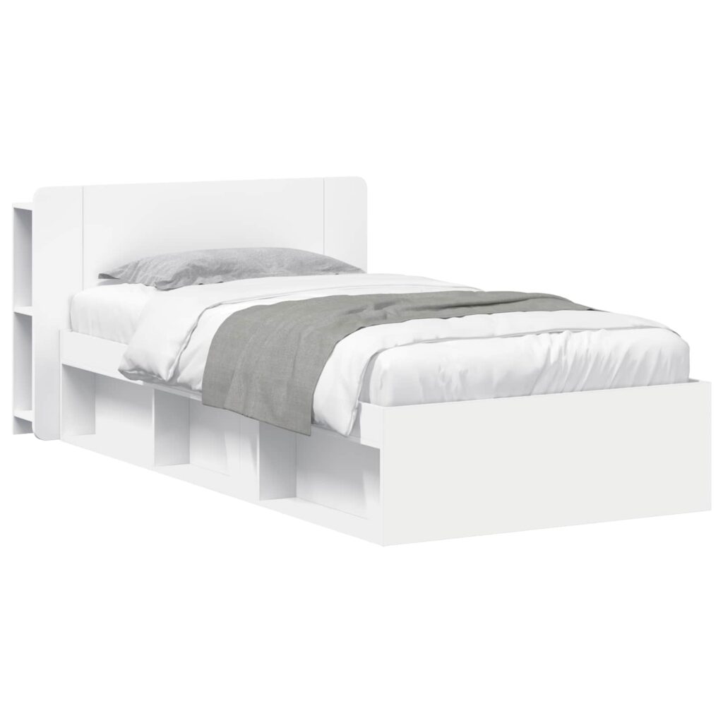 Sänkykehys varastolla valkoinen 2FT6 Small Single Tekninen puu