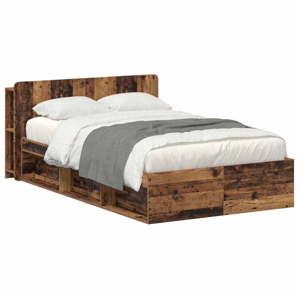 Sänkykehys varastolla Vanha puu 120 x 200 cm Tekninen puu