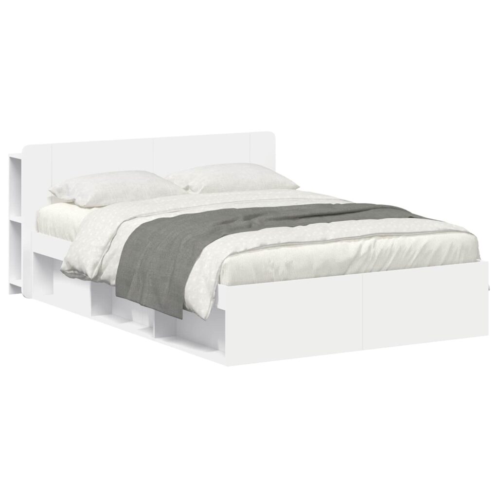 Sänkykehys varastolla valkoinen 5FT King Size Tekninen puu